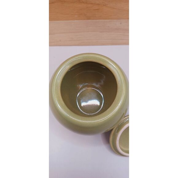 Royal Norfolk Olive Green Sugar Bowl with Lid - Picture 4 of 8